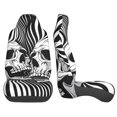 thumbnail image 3 of Vsdgher Psychedelic Skull Illusion Art Automotive Seat Covers for Cars Trucks and SUVs – Car Seat Covers for Truck Seat Protectors Set of 2, 3 of 7