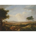 thumbnail image 2 of Thomas Hastings 14x11 Black Ornate Wood Framed Double Matted Museum Art Print Titled: Landscape with Figures, 2 of 5
