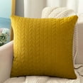 thumbnail image 6 of HomeDM Couch Throw Pillow Covers 17.7x17.7 Inch, Soft Decorative Cushion Cover for Farmhouse Boho Pillowcase for Home Decor Sofa Bedroom Living Room, Yellow, 6 of 7