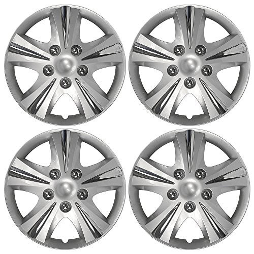 Custom Accessories 96411 GT5 Silver 15" Wheel Cover, Set of 4