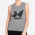 thumbnail image 2 of What Christmas Cat Women's Muscle Tank Large Heather Grey, 2 of 5