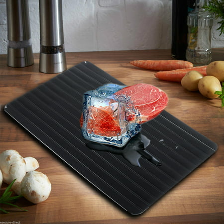 2 Sizes Aluminum Fast Thawing Defrosting Tray Kitchen Safe Defrost Thaw Frozen Meat Food (Best Way To Defrost Meat)