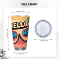 thumbnail image 4 of Salouo Hello Summer Print 20oz Tumbler with Lid,Stainless Steel Vacuum Insulated Tumbler Durable Insulated Coffee Mug Thermal Cup with Splash Proof Sliding Lid-Straw Three-piece Set, 4 of 8