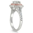 thumbnail image 2 of SZUL Women's AGS Certified 1 1/2 Carat TW Diamond Halo Engagement Ring in 14K Rose and White Gold (J-K Color, I2-I3 Clarity), 2 of 4