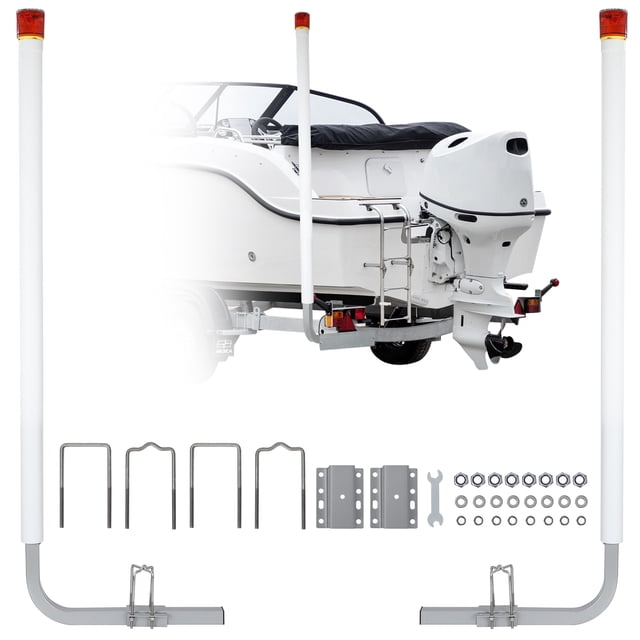 GloryStar Universal Fit Adjustable Boat Trailer Guide Poles, 2PCS Galvanized Steel with PVC Covers, Suitable for Ski, Fishing, and Sailboats, Simple Installation and Loading