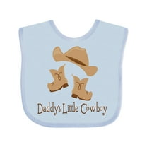 Inktastic Daddy's Little Cowboy Boys Baby Bib