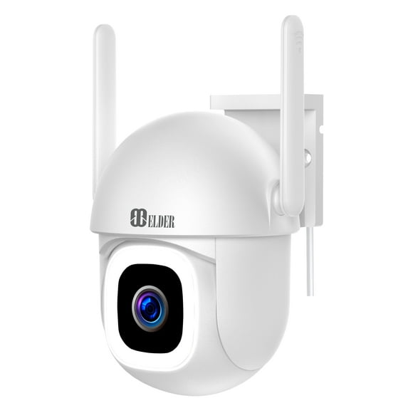 WiFi Security Camera 2K+ Outdoor Semi Wireless PTZ 64GB, DIY Smart Home AI Human Motion, Spotlight Deterrence & Color Night Vision, Works with Hey Google & Alexa, Elder Brand