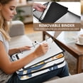 thumbnail image 5 of Haosy Accordion File Organizer Zipper Binder 500 Sheet 6-Tab Expanding File Folder Multi-Pocket 1.2 Inch 3 Ring Cartoon Dinosaur and Leaf, 5 of 7
