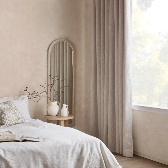 Bouclair Beige Eclipse Blackout Grommet Curtains 52x84 in (132x213 cm)