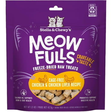 Stella & Chewy's Meowfulls Freeze Dried Cat Treats Chicken & Chicken Liver Recipe - 1.5oz