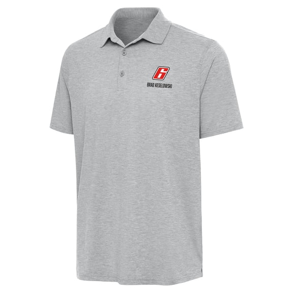 Men's Antigua  Heather Gray Brad Keselowski Par 3 Polo