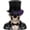 Skeleton gentleman, variant on Gothic Skull Flower Pot Handcrafted Resins Vases For Halloween Party Display