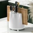 thumbnail image 5 of Honmine Rotating Knife Block Holder Kitchen Utensil Holder with Drain Multifunctional Knife Holder Utensil Crock Kitchen Chopping Board Knife Storage Rack for Kitchen Counter, 5 of 6