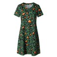 thumbnail image 3 of FcBaudy Robe à Manches Courtes Col en V, Robes d'Été pour Femmes, Robes Décontractées Boho Imprimé Léopard Col en V Manches Courtes Robe Ample de Vacances Robe pour Femmes, 3 of 7