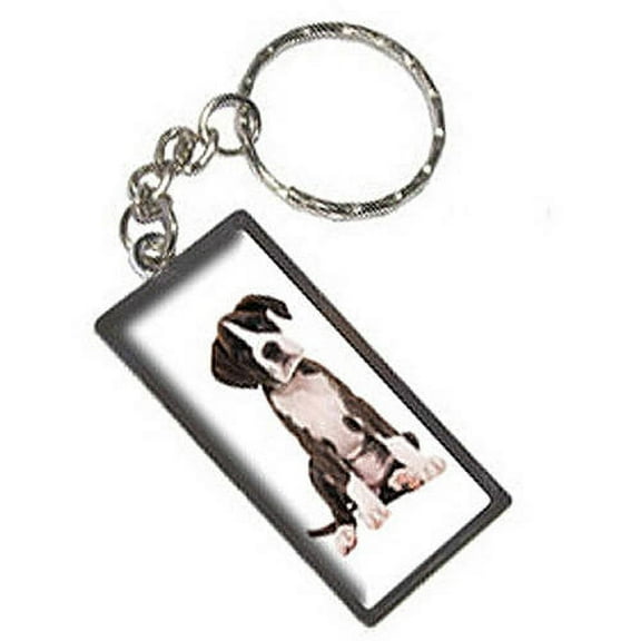 Puppy Dog Boxer Keychain Key Chain Ring