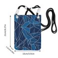 thumbnail image 2 of Multi-Color Cross-Body Handbag 8.27×5.91in Waterproof, Scratch-Resistant And Odor-Free Detachable Shoulder Strap Darkgray Geometric Patterns_2, 2 of 8