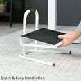 thumbnail image 6 of VIVO White Ergonomic Height Adjustable Standing Foot Rest Relief Platform, 6 of 8