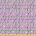 thumbnail image 2 of Ambesonne Floral Vintage Fabric by the Yard Upholstery, Lavender Butterflies, 5 Yards, Lilac Quartz and White, 2 of 5