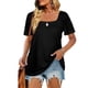 thumbnail image 2 of Manga corta Manga abullonada Cuello cuadrado Moda Casual Versátil Camiseta suelta Blusa, 2 of 6