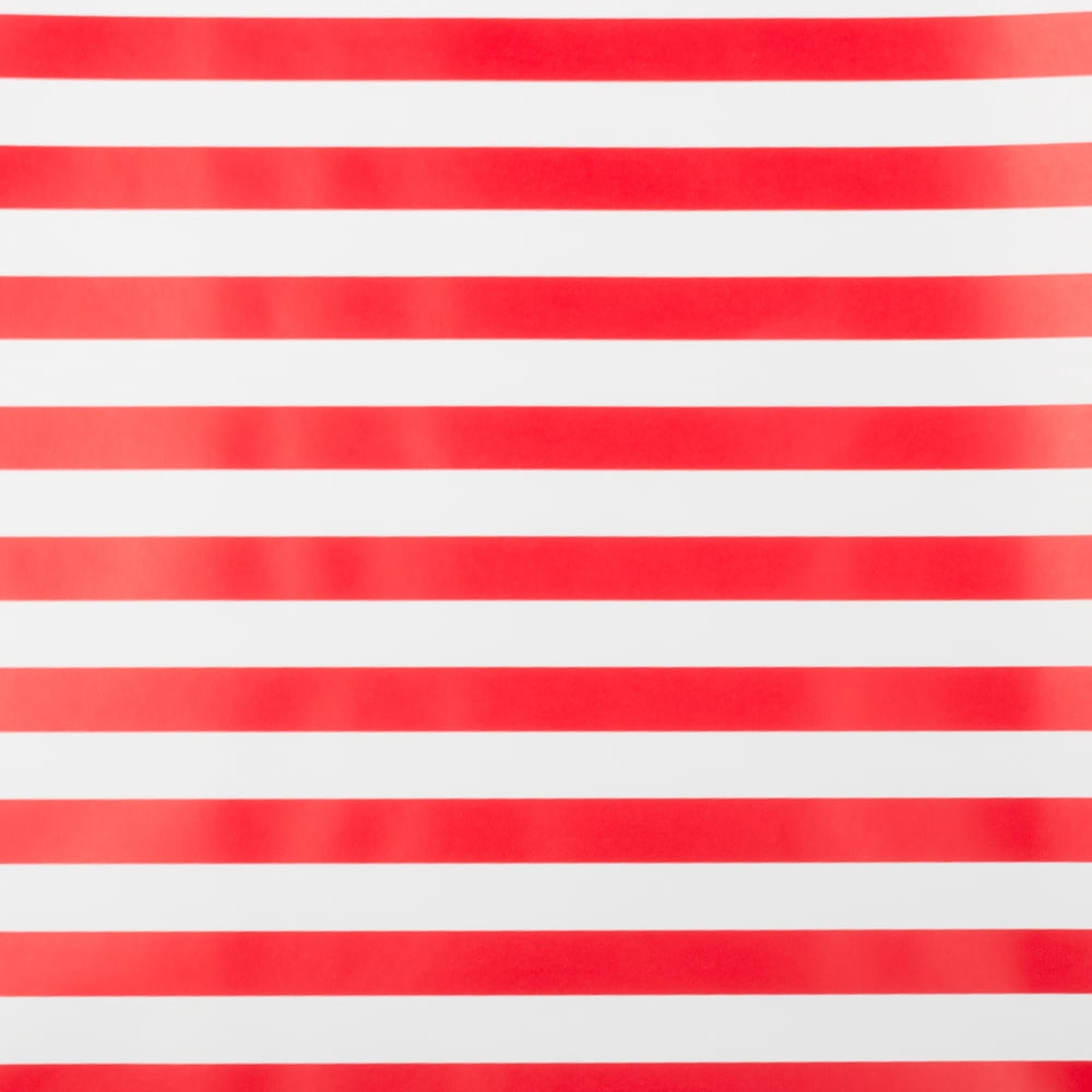 JAM Paper Christmas Stripe Wrapping Paper, Red & White, 25 sq. ft, 1 Roll