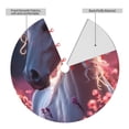 thumbnail image 2 of Pofeuu Flower White Horse Print Christmas Tree Skirt, Merry Christmas Skirt Xmas Tree Ornaments for Xmas Holiday Party Decorations-48", 2 of 7