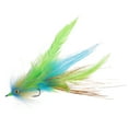 thumbnail image 2 of Moscas de Pesca con Mosca Cola Trucha Salmón Streamer Agua Salada Verde con Anzuelo, 2 of 8