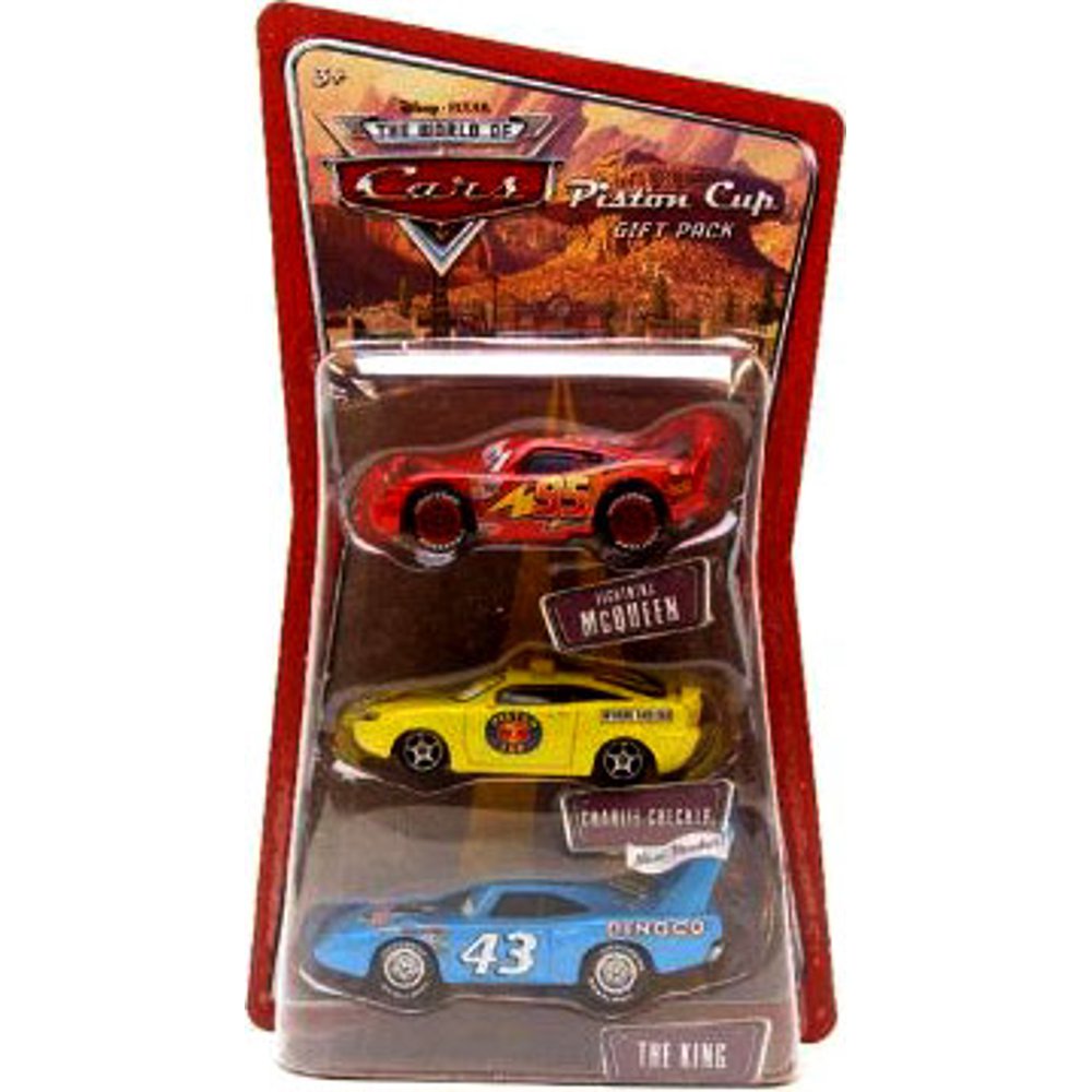 Disney Pixar Cars Lightning McQueen Charlie Checker The King 3Pack Toy