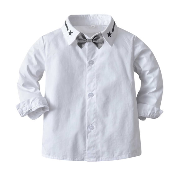 IROINNID Toddler Boys Long Sleeve Suspender Pants Formal Outfit with Bow Tie Gentleman Homecoming Birthday Clothes 3PC Set