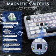 ATTACK SHARK X65 HE Magnetic Switch Rapid Trigger Keyboard 65% Wired Gaming Keyboard with 8000 Hz Polling Rate, 0.01mm RT Accuracy, PBT Keycaps, QMK Driver, RGB