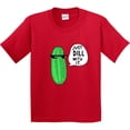 thumbnail image 3 of Inktastic Just Dill with It Chill Dill Pickle in Sunglasses Youth T-Shirt, 3 of 5