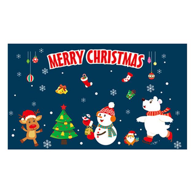 Youkk ChristmasWallStickerSantaClausSnowmenWallDecalWaterproofingWindowShopGlassPVCWallTattoo