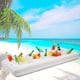 thumbnail image 5 of Bandeja de barra de hielo flotante inflable para fiestas en la piscina | Enfriador de alimentos para bebidas de agua de verano | Centro de mesa de enfriador portátil | PVC duradero | Fácil de inflar, 5 of 7