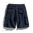 thumbnail image 3 of Mens Shorts Cotton Stretch Button Front Cargo Shorts with Multi-Pocket Casual Loose Outdoor Hiking Camping Travel Shorts, 3 of 3
