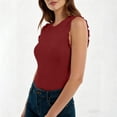 thumbnail image 3 of StSilkitty Sleeveless Tank Tops for Womens Summer Solid Color Crewneck Pleated Shirts Lightweight Soft Comfy Blouses, 3 of 6