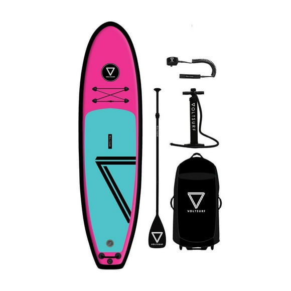 VoltSurf 10' Class Act Inflatable Stand Up Paddle Board Kit, Black Rail
