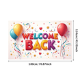 thumbnail image 3 of LUUFILx Welcome Back Banner Heart Decorative Background with Balloons for Party Supplies Office Event Celebration Occasion Backdrop Festive Decorations, 3 of 9