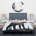thumbnail image 3 of Designart "Bear s Forest Fusion V" Abstract Bedding Covert Set - Bear Orange Animals Bed Set With 1 Sham, 3 of 6