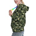 thumbnail image 3 of Yiaed Camouflage Shark Print Womens Casual Hoodies Crew Neck Long Sleeve Sweatshirts With Pocket Pullover Tops Women's Hooded Sweatshirt-Medium, 3 of 5