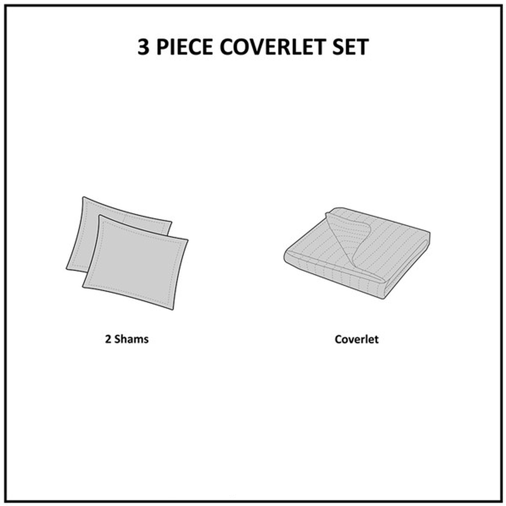 Comfort Spaces 3-Piece Micorfiber Mini Bed in A Bag Quilt Set, Queen, Black, Kienna All Season Reversible Blanket