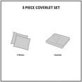 thumbnail image 4 of Comfort Spaces Kienna Full/Queen Quilt Set 3 Piece Breathable Lightweight Blue Reversible Summer Comforter Set, 4 of 7