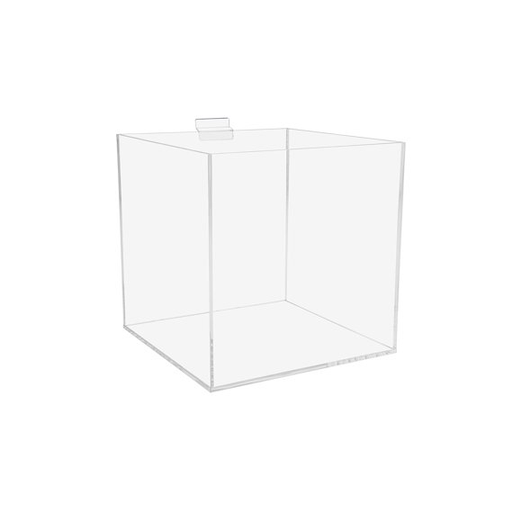 Slatwall Bac en Plastique Transparent à 5 Côtés Lot de 4 Produits Marchands Bijoux Bibelots Boîte de Présentation Légère Portable Plateau par Supports de Marketing