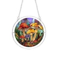 thumbnail image 2 of Iridescent Mushroom Acrylic Puzzle Suncatcher DIY Assembly Color Refraction Hanging Ornament Window Wall Decor Gift for Home Bedroom Balcony,A, 2 of 6