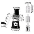 thumbnail image 4 of 3-in-1 Multifunctional Vegetable Cutter | Hand Operated Roller Slicer & Grater | Stainless Steel Blades | Potato Shredder for Kitchen | Easy to Clean & Safe Design, 4 of 7
