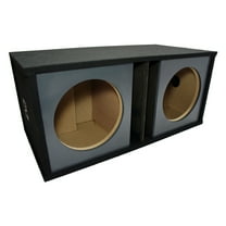 American Sound Connection Dual 12" Vented MDF Subwoofer Enclosure, Paintable, Loudspeaker Cabinet
