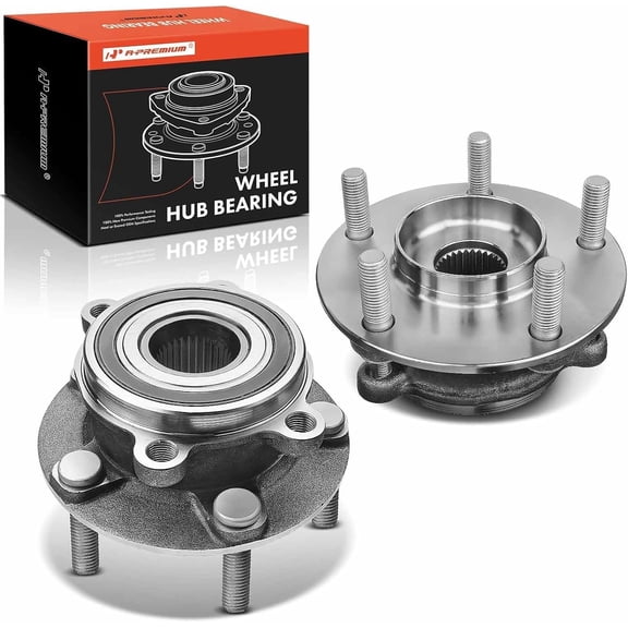 A-Premium 2 x Front Wheel Bearing and Hub Assembly with 5-Lug Compatible with Mazda CX-5 2013-2022, 6 2014-2019