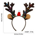 thumbnail image 2 of Christmas Reindeer Pet Headbands -Pet Decorative Headwears with Glitter Antlers & Festive Details, Comfortable Headbands for Dogs/Cats, Holiday Party & Photo Props, 2 of 2