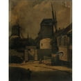 thumbnail image 2 of Arsène Désiré d'Haussy 20x24 Black Ornate Framed Double Matted Museum Art Print Titled: Le Moulin De La Galette and Le Moulin Blutefin, Montmartre, 18th Arrondissement (1855 - 1865, 2 of 5