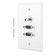 thumbnail image 1 of Panel de placa de pared con cabezal hembra de 2 puertos VGA + 3,5 para instalación de cine en casa, 1 of 5