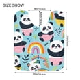 thumbnail image 3 of Toilet Rug U-Shaped Bathroom Rugs Non-Slip Soft Plush Machine Washable Contour Bath Mat Panda Cup Rainbow Leaf 24x20, 3 of 9