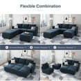 thumbnail image 5 of HONBAY Reversible Sectional Sofa Bed with Storage,  L/U Shaped Sofa Bed with Storage for Living Room, Dark Blue, 5 of 6